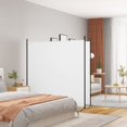 thumbnail image 1 of vidaXL 2-Panel Room Divider White 348x180 cm Fabric, 1 of 5