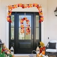 thumbnail image 3 of YIMWNYI Simulation Maple Leaf Rattan, Autumn Decoration, Halloween Decor, Indoor Outdoor Display, Fall Home Accent, Faux Maple Leaf Garland, 3 of 6