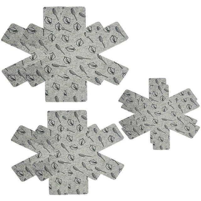12 Pcs Protecteurs de Casseroles et Poêles Tampons de Séparation Non Tissés Réutilisables pour Ranger Poêles et Plaques de Cuisson