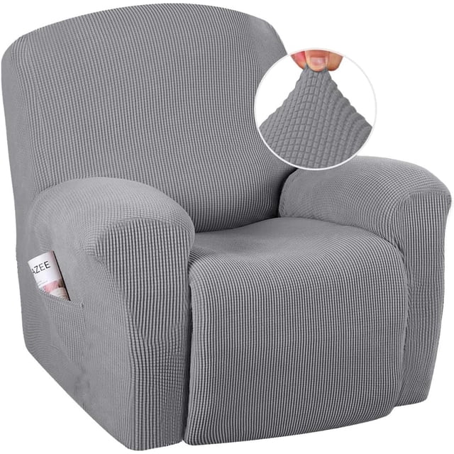 Super Stretch Recliner Couch Covers Chair Cover Form Fitted Non Slip Reclining Slipcovers for Standard Large Recliner, Soft Thick