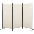 thumbnail image 1 of HOMCOM 6' 3 Panel Room Divider, Double Hinged Privacy Screen, Beige, 1 of 10