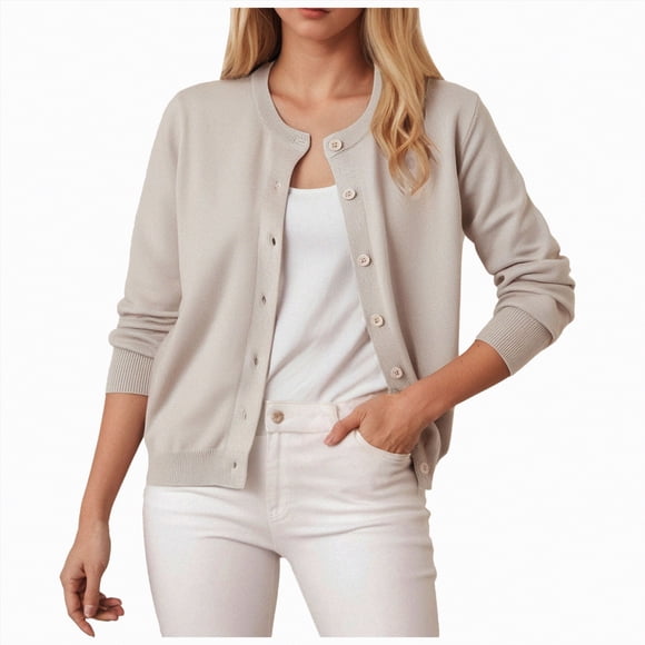 Splozh Women's Chunky Knit Open Front Sweater Cardigan Women Long Cardigan Summer Fall with Pocket Elegant Casual Lightweight Jacket Late Sleeping Cardigan Sweater High Low Hem Long Jacket Khaki,M