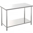 thumbnail image 2 of GloryStar Stainless Steel Table, NSF Heavy Duty Commercial Prep Table with Adjustable Undershelf, 2 of 7
