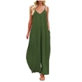 thumbnail image 2 of Mefallenssiah Combinaison à Bretelles Sans Manches pour Femme Grande Taille, Uni, 1, Taille TTG, 2 of 8