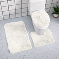 thumbnail image 4 of weibbin 3 Pcs Bathroom Rugs - Solid Color, Universal Soft Comfortable, Water Absorption, Non-Slip, Thick, Machine Washable, Easier to Dry for Bath Floor Mats, 4 of 8