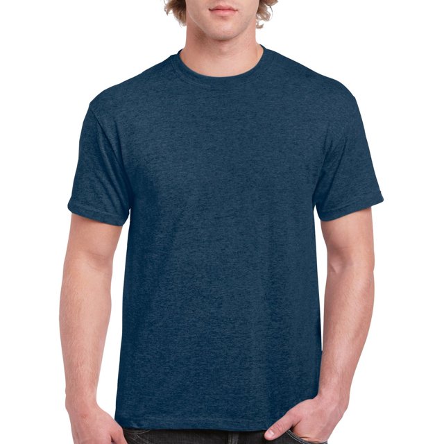 Gildan T-Shirt Ultra Coton pour Homme, Bleu Marine Chiné, Très Grand