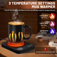 thumbnail image 2 of Mug Warmer, Electric Coffee Warmer with 3 Temp Settings, 2-12H Auto-Shutoff Coffee Mug Warmer for Home/Office Desk, Smart Cup Warmer for Milk Tea/Hot Drinks, Candle Warmer Plate, 2 of 7