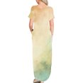 thumbnail image 5 of Ovzne Robes pour Femmes 2025 Robe pour Femme Mode Robe Décontractée Imprimée à Manches Courtes à Col Rond avec Poches Robe de Printemps Robe à Manches Courtes Imprimée Liquidation, 5 of 5