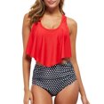 thumbnail image 1 of Women Two Pieces Swimsuit Ruffles Print Bikini Set Bathing Suits Swimwear, 1 of 8