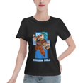 thumbnail image 1 of T-Shirt Basique à Manches Courtes pour Femmes Super Saiyan, 1 of 6