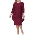 thumbnail image 4 of Robes pour Femmes 2024 Été Robe de Soirée Oversize Brodée Dentelle Brodée Ensemble Robe Deux Pièces Rabais de 50 % Liquidation!, 4 of 4