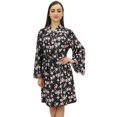 thumbnail image 4 of Bimba Robe Kimono de Demoiselle d'Honneur à Manches Longues Imprimée Florale Blanche pour Femmes - 10, 4 of 7