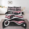 thumbnail image 1 of Erosebridal Pink Stripes Bedding King Comforter Set,Geometric Circle Bedding Sets King with Comforter,Lightweight Reversible Comforter Sets King Size,Abstract Artwork Decoration,3pcs, 1 of 8