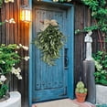thumbnail image 4 of Wreath 2 Spring and Summer Olive Teardrop Decoration with Rattan Bow for Holiday and Seasonal Home, 4 of 7