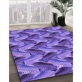 thumbnail image 3 of Ahgly Company Tapis d'Intérieur Lavable en Machine Carré Violet Améthyste Transitionnel, 6 Pieds Carré, 3 of 7