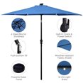 thumbnail image 4 of Patiojoy 9FT Patio UV Protection Tilt Solar Powered Umbrella with LED Lights Blue No Base, 4 of 7