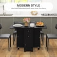 thumbnail image 4 of HOMCOM Table à Manger Pliable, Table de Cuisine Roulante avec Tiroirs, Armoire, 4 of 10