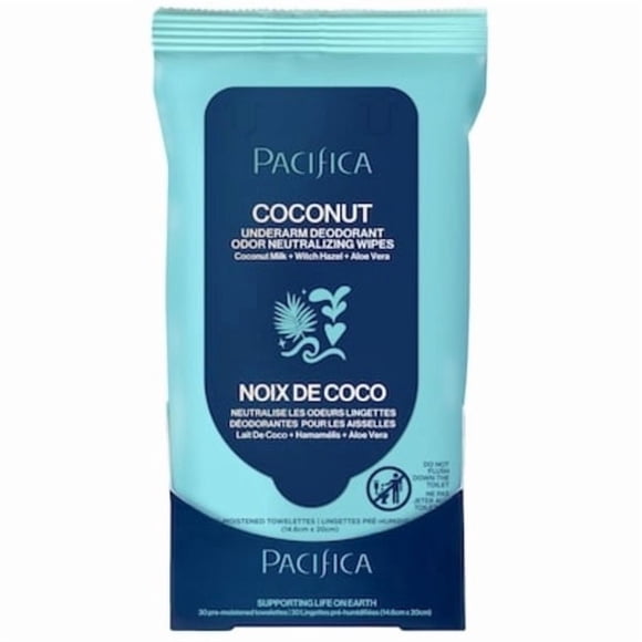 Pacifica Coconut Milk & Essential Oils Underarm Deodorant Wipes