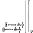 thumbnail image 1 of Westbrass D1538L-26 Round Handle Corrugated Pedestal Kit - Polished Chrome, 1 of 4
