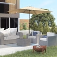 thumbnail image 2 of Outsunny Parasol de Patio Parasol de Jardin de Marché avec Manivelle Beige Foncé, 2 of 9