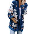 thumbnail image 1 of Womens Fashion Open Front Long Sleeve Cardigans Sweaters Coats with Pockets（Blue,XL）, 1 of 3
