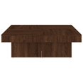 thumbnail image 3 of vidaXL Coffee Table Brown Oak 90x90x28 cm Engineered Wood, 3 of 5