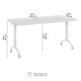 thumbnail image 3 of Scranton & Co Engineered Wood 60-inch Rectangle Modular Conference Table in Gray, 3 of 8