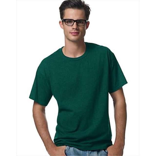 Hanes 5170 Comfortblend Ecosmart T-Shirt à Col Ras du Cou pour Hommes Taille Medium, Vert Forêt Profond.