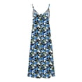thumbnail image 4 of Ovzne Robes Grande Taille pour Femmes aux Formes Robe Femme Robes d'Été pour Femmes Imprimé Sans Manches Col Rond Robe Décontractée Longues Robes Robe de Printemps Imprimée Liquidation, 4 of 5