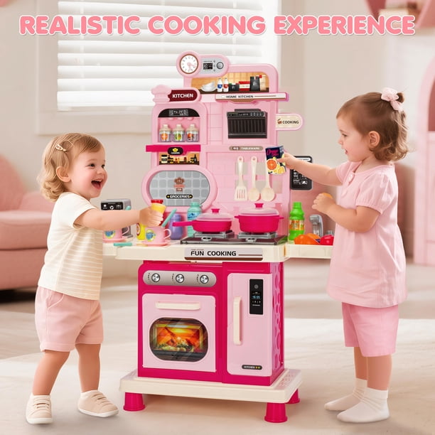 COSTWAY Cuisine pour enfants avec accessoires, Cuisine pour