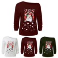 thumbnail image 2 of Chandail en Molleton de Noël Épaules Dénudées Chandail Père Noël Col Rond pour Femme, 2 of 10