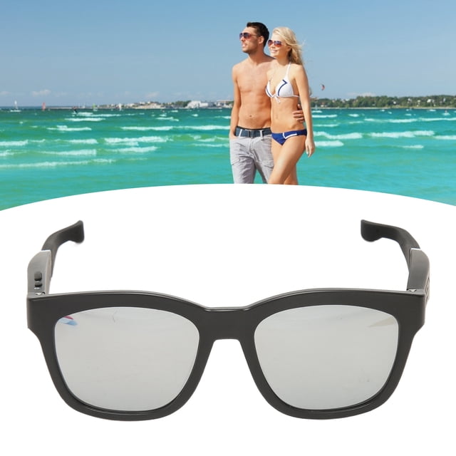 BT 5.0 Bone Conduction Glasses With Built In Mic And Speakers, Smart Glasses BT With Blue Light Filter Lenses For All Smart Devices