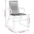 thumbnail image 4 of vidaXL Ensemble de Salle à Manger de Jardin 5 Pcs en Rotin PVC Noir, 4 of 5