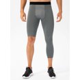 thumbnail image 3 of yeacher Pantalon de Compression Asymétrique pour Hommes avec Soufflet en Mesh, Design Patchwork, Gris, Taille m (21330), 3 of 7