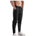 thumbnail image 4 of Amzcrzy Cargo Pants for Men Men's Fashion Casual Solid Color Pockets Elastic Rope Waist Casual Cargo Pants Men's Pants Men's Cargo Pants Pants for Men Men's Clothing Slacks for Men, 4 of 4