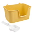 thumbnail image 3 of DOLITY Cat Litter Basin Bedpan Kitten Potty Toilet with Portable Open Xl Yellow, 3 of 9