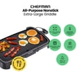 thumbnail image 2 of Chefman All-Purpose 10" x 20" Nonstick Extra-Large Griddle, Black, 2 of 6