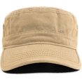 thumbnail image 2 of ORUYROP Casquette Classique en Coton à Dessus Plat pour Cadet Militaire, Chapeau d'Armée, 2 of 6