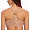 thumbnail image 3 of CHUANK Female Racerback Front Closure Unlined Underwire Bra for Women Black 34B, 3 of 4