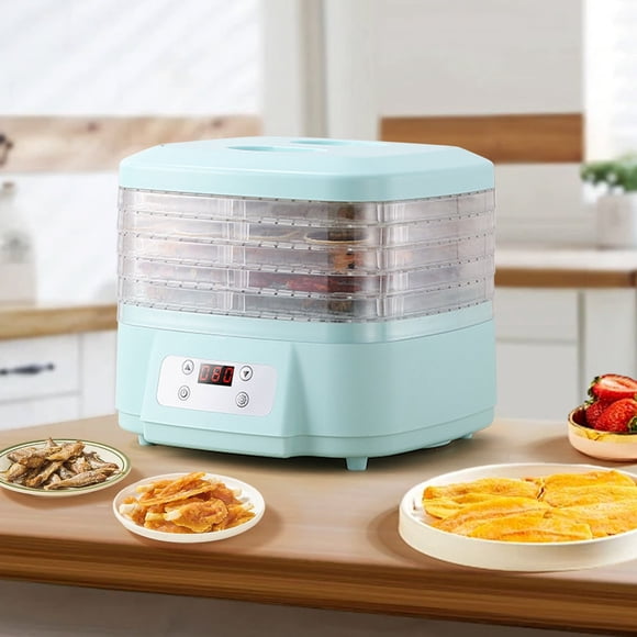 TopLLC Essentiels pour la Maison, Machine de Séchage de Articles Ménagers pour la Maison pour Bonbons Collations Débit d'Air Déshydrateur pour Aliments avec 6 Plateaux Plateaux Séchoir à Jerky avec Minuterie Numérique Réglable Température Machine de Séchage à Air