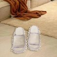 thumbnail image 3 of jifeng Mop Slippers Floor Cleaning Mopping Slippers Open Toe Quiet Comfortable Cleaning Beige, 3 of 9