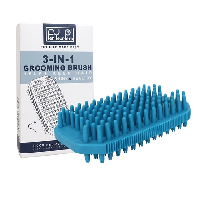 Pet Rubber Shampoo Brush Suitable For Long-haired And Short-haired Small And Large Pet Dogs And Cats Shower Shampoo Brush Dog Back Massagers