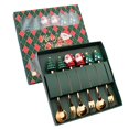 thumbnail image 2 of Oleegame 2PC Stainless Steel Cutlery Set Christmas Tableware Set Stainless Steel Spoon Gift Set Dessert Spoon Fork Coffee Spoon Christmas Pendant Spoon Tableware Set Gift, 2 of 9