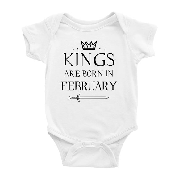 Kings Sont Nés en Février Mignon Cache-Couche Bébé Garçon Fille Unisexe