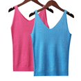 thumbnail image 2 of ManxiVoo Sparkle V Neck Sequin Camisol for Women Stylish Two Piece Set Sky Blue, 2 of 5