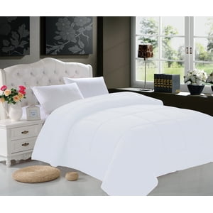 Elegant Comfort All Season Goose Down Alternative Double-Fill Comforter (Duvet Insert), King Size, White