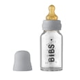 thumbnail image 1 of BIBS Baby Glass Bottle. Anti-Colic. Round Natural Rubber Latex Nipple. Supports Natural Breastfeeding, 110 ml, Cloud, 1 of 1