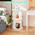 thumbnail image 4 of Costway Kids Rotating Bookshelf 2 Tier Freestanding 360° Revolving Display Storage Rack White, 4 of 10