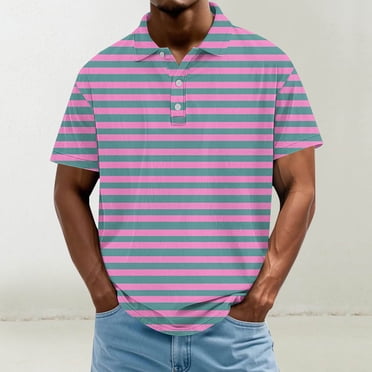 Weiqiqre Mens T-Shirts Casual Business Short Sleeved Knitted T-Shirt, Solid Color Golf Shirt