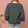 thumbnail image 4 of Timegard Hauts pour Femmes Col en V Manches 3/4 Chiffon Léger Ample Décontracté Fluide Haut Blouse Plage, 4 of 5